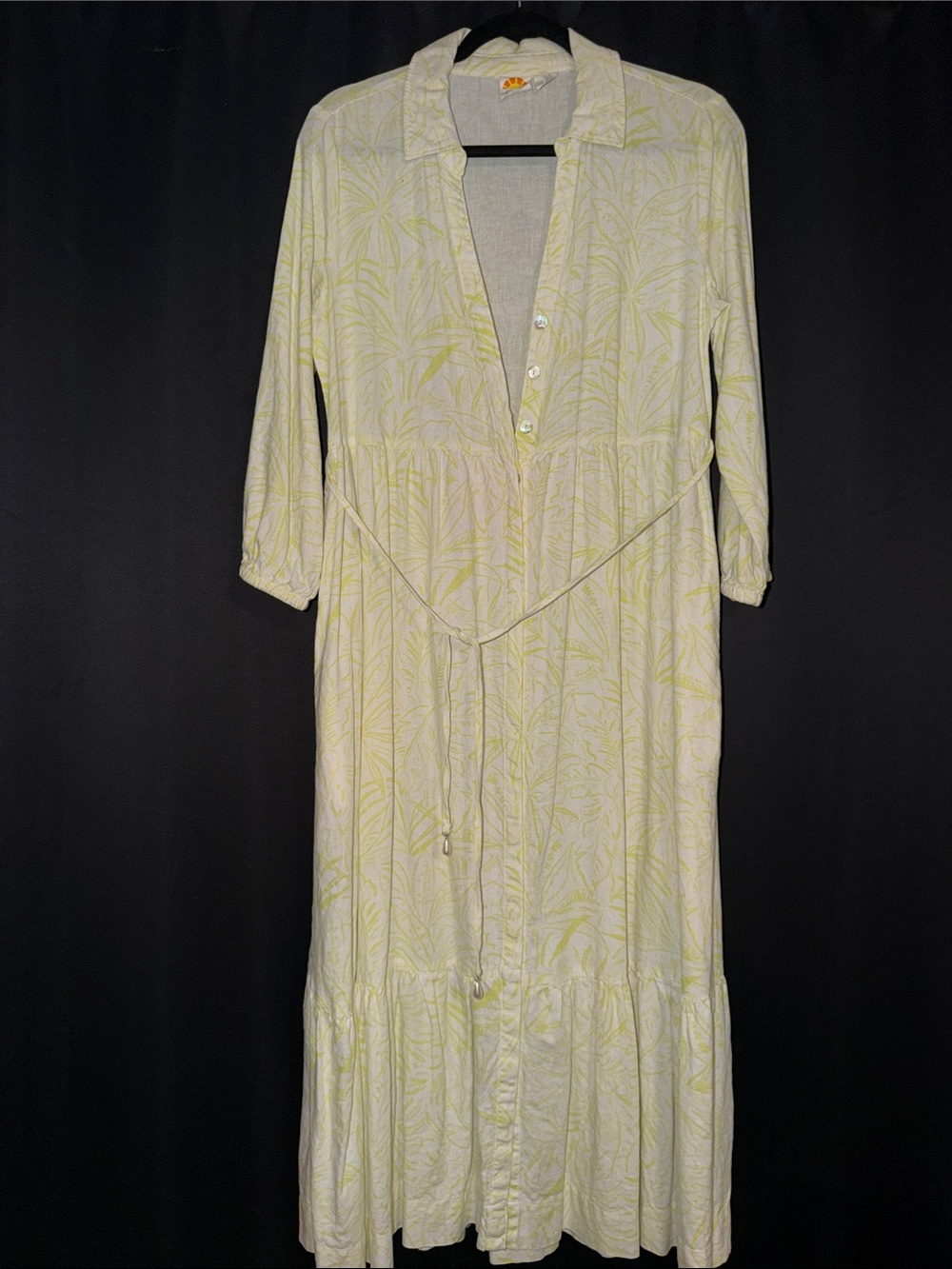 C&C California Cream Dress with Pale Yellow Print